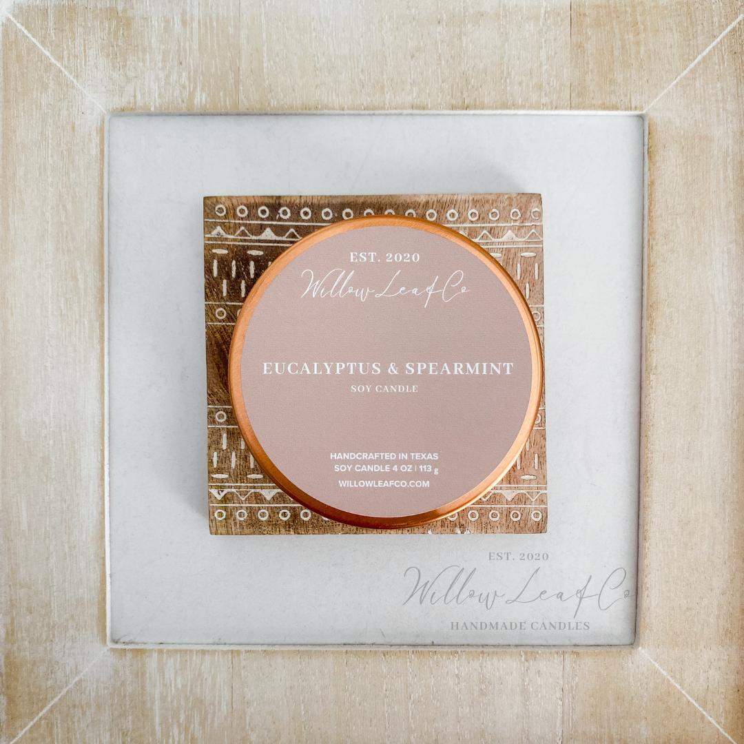 EUCALYPTUS & SPEARMINT SOY CANDLE TRAVEL SIZE